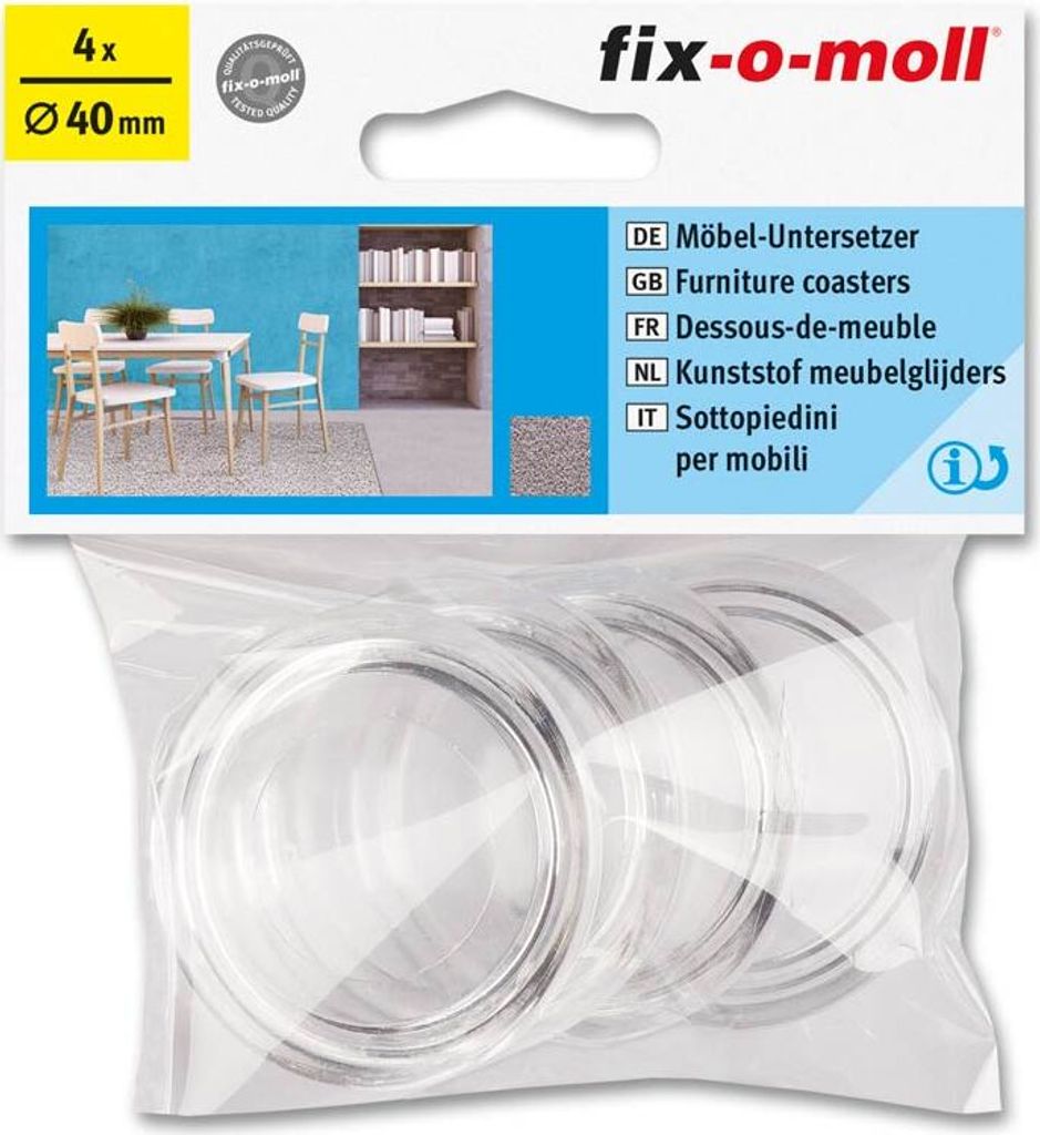 Möbeluntersetzer rund 40mm fix-o-moll