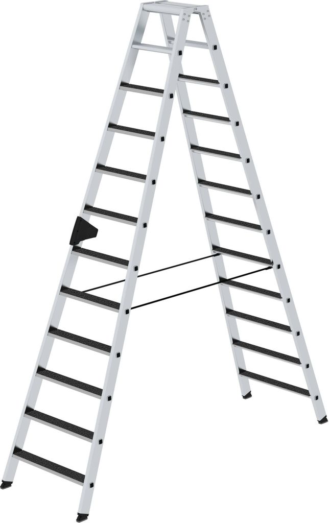 Stufen-Stehleiter beidseitig begehbar mit clip-step R13 2x12 Stufen