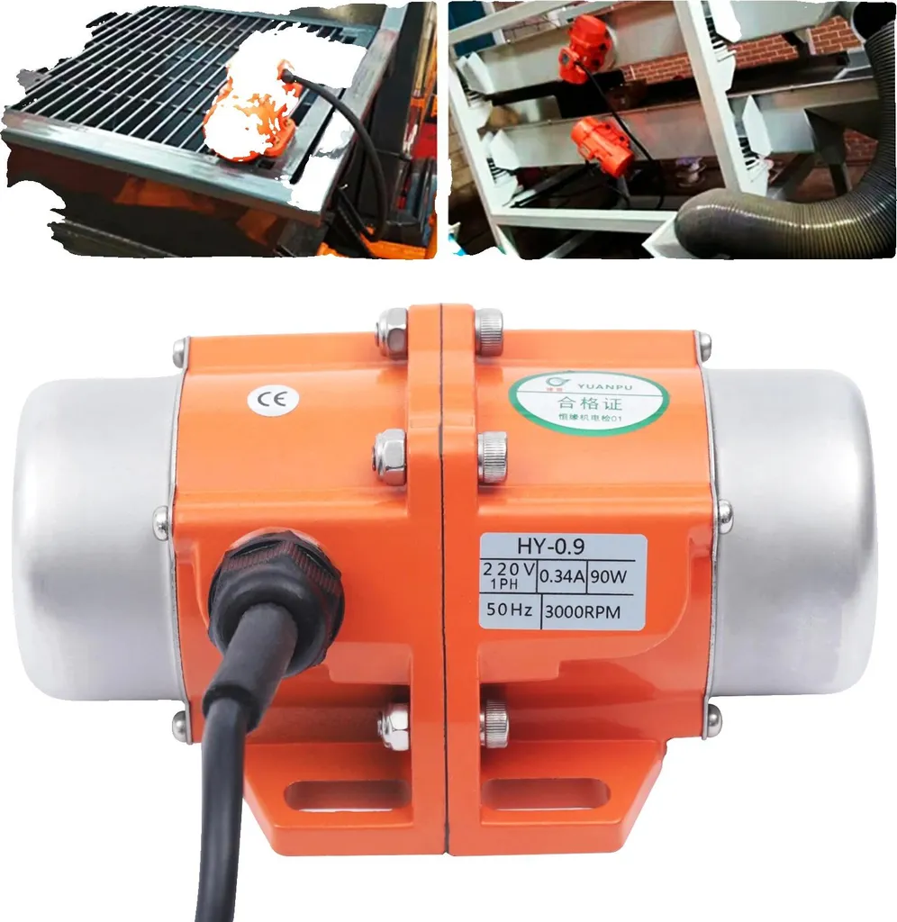Moteur vibrant monophasé 90W 220V 3000 tr/min IP65 pour usage industriel