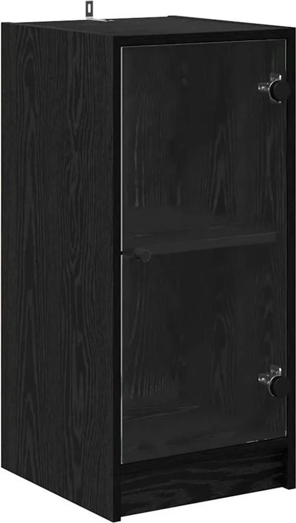Organizza con SYFAX: Credenza Rovere Nero 35x37x76cm Multistrato