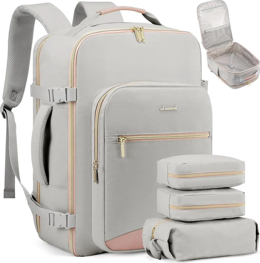 Sac à dos voyage 40L Femme Bagage à main pour Weekend et Vol Avion
