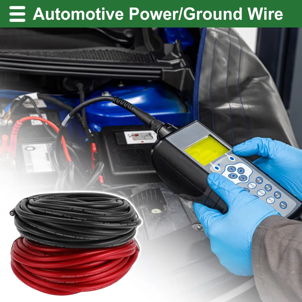 Câble d'alimentation 12V souple entièrement isolé 4 AWG 50ft