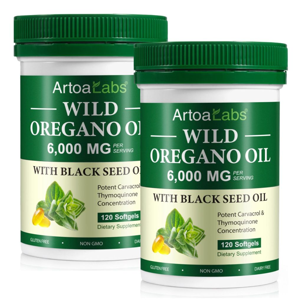 Huile d'origan sauvage 6000mg, huile de nigelle, carvacrol, Image du produit 