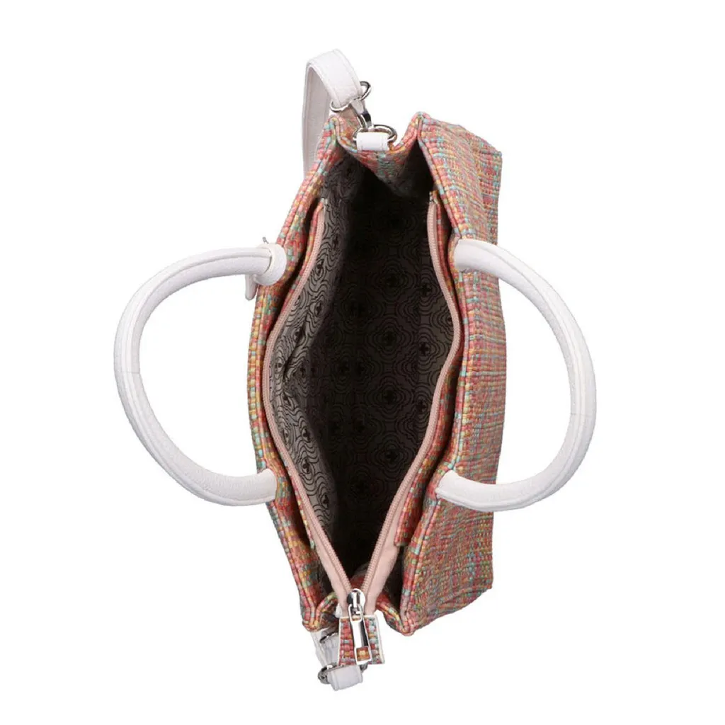 Sac shopper multicolore Rieker pour femme avec motif graphique rouge