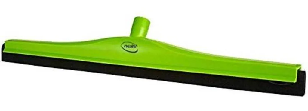 Balai large 60 cm à cassette noire renforcée et manche fixe vert pomme