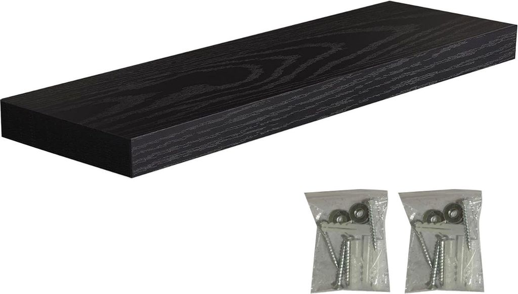 An der Wand montiertes schwebendes Regal, Tragkraft 22 Pfund, glatte Kante, gratfrei, einfache Installation, Badezimmer-Aufbewahrungshalter, schweb...