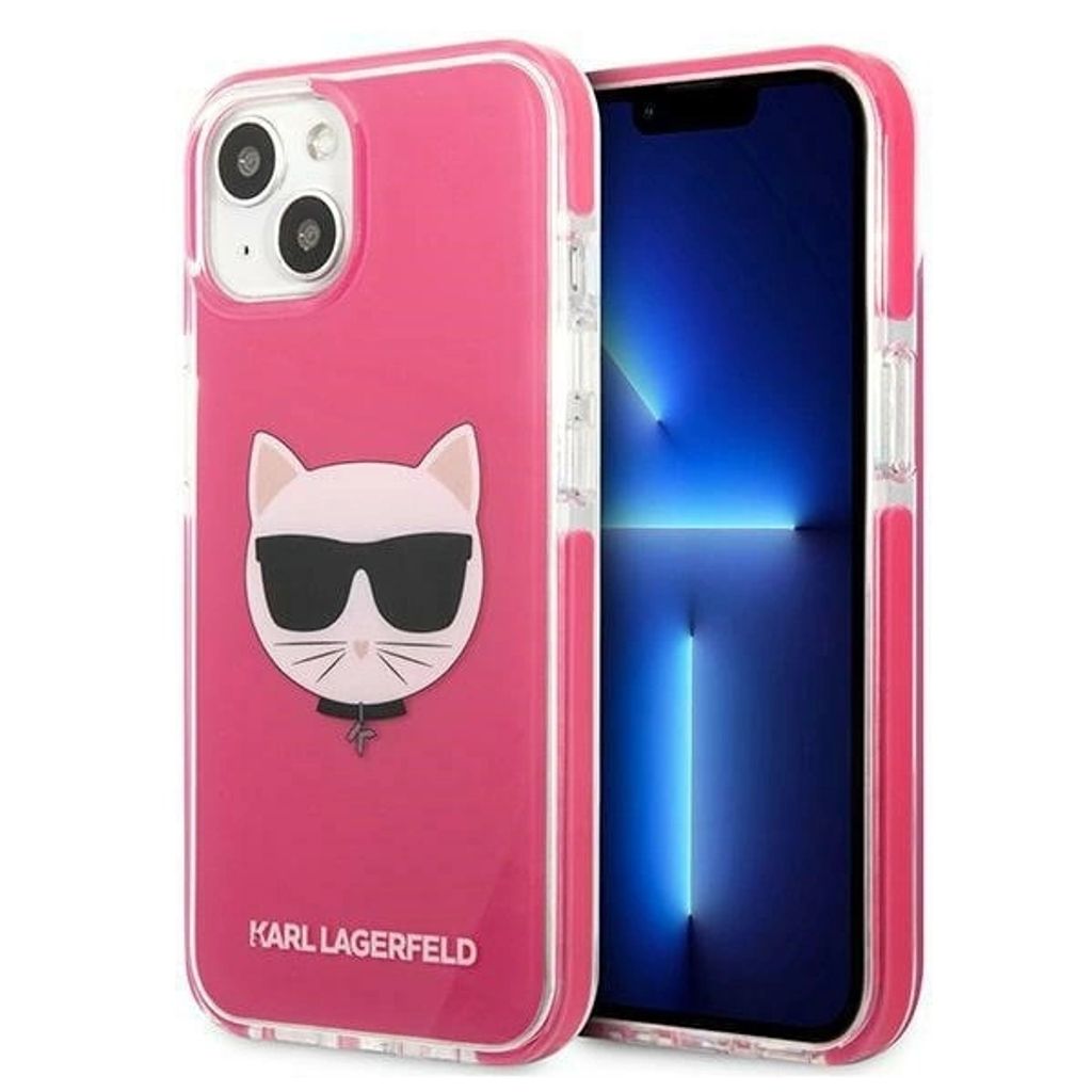Karl Lagerfeld KLHCP13MTPECPI iPhone 13 / 14 / 15 6,1" hardcase Choupette Head Schutzhülle