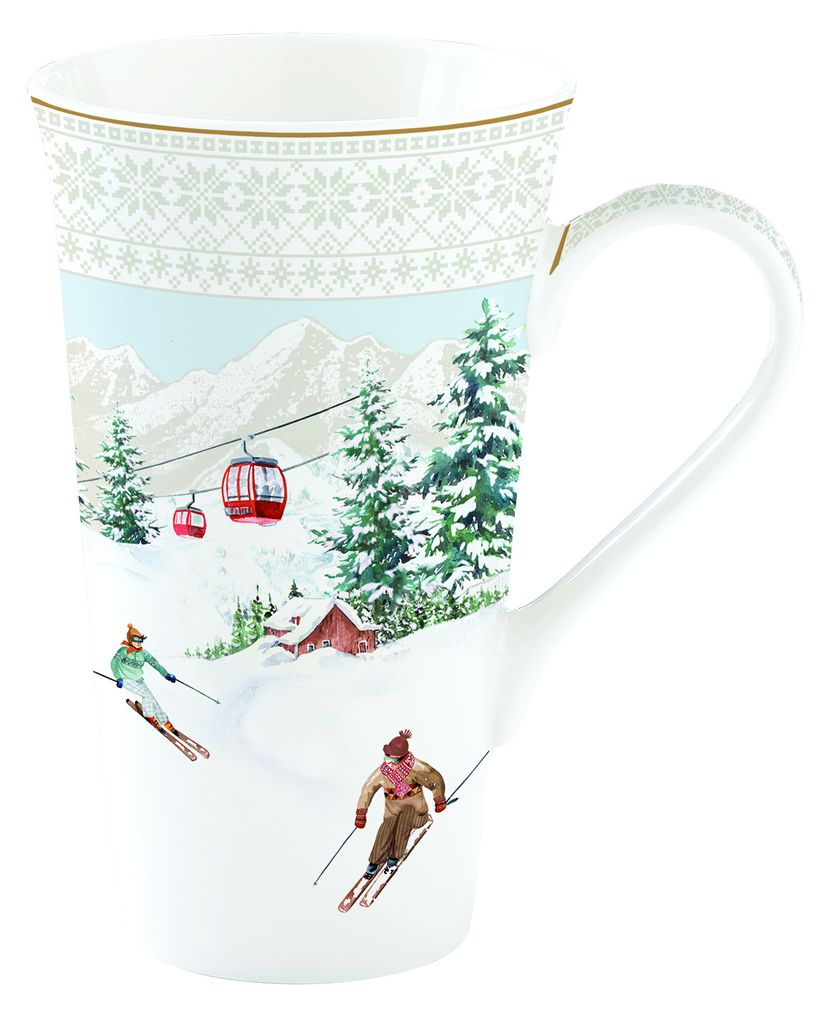 XXL Jumbobecher CHALET Winterhütte für 600ml in Geschenkbox Easy Life