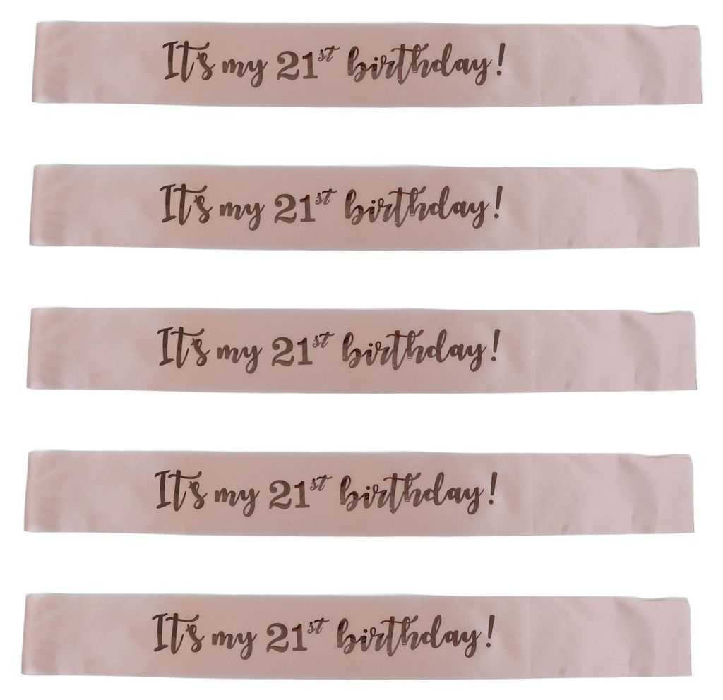5er-Packung Schärpen zum 21. Geburtstag für Frauen šC Tragbare, exquisite Dekoration, Foto-Requisite für Geburtstagsfeiern