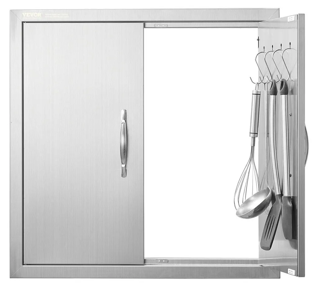 Porte Double Encastrable pour Îlot Barbecue et Meuble Cuisine Extérieur