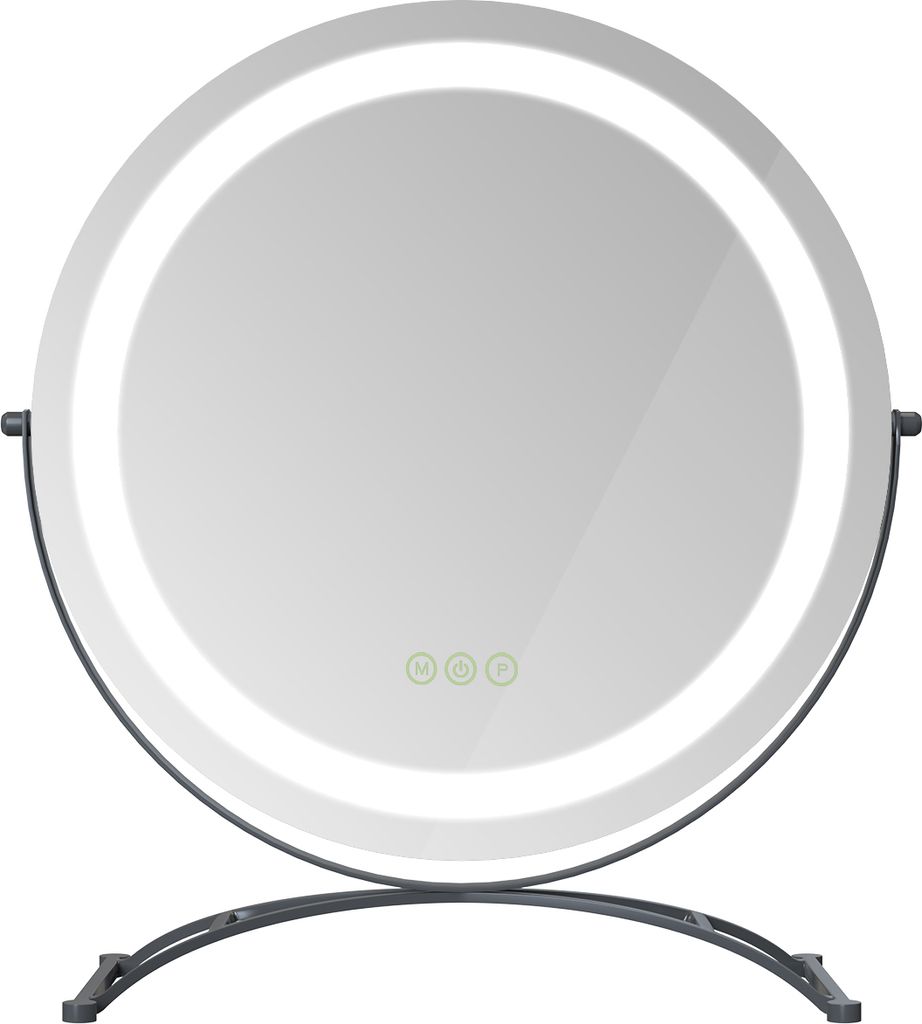 EMKE 360° drehbar Kosmetikspiegel mit LED Beleuchtung, Kaltweißes, neutrales und warmes Licht Hollywood Spiegel , Stand Schminkspiegel mit Smart-...