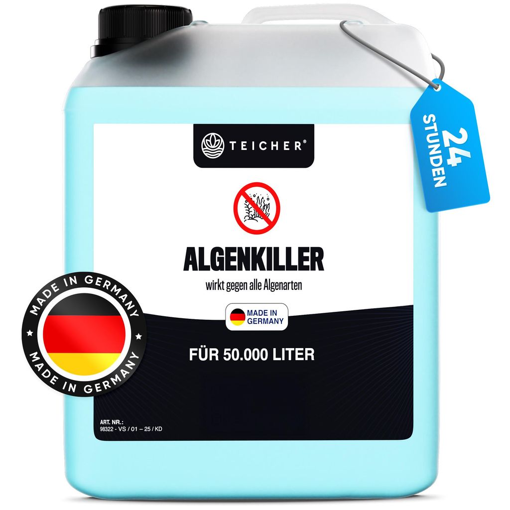 Teicher Algenvernichter – Gegen Schwebe- & Blaualgen im Teich, 2,5 L