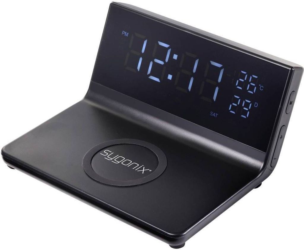 Sygonix Ladestation 15 W Alarm Clock with Wireless Charger SY-5459860