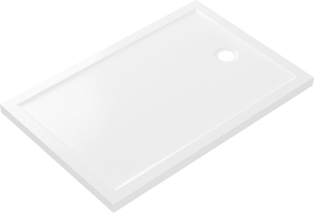 Receveur De Douche A Poser Extra-Plat En Acrylique Blanc Image du produit 