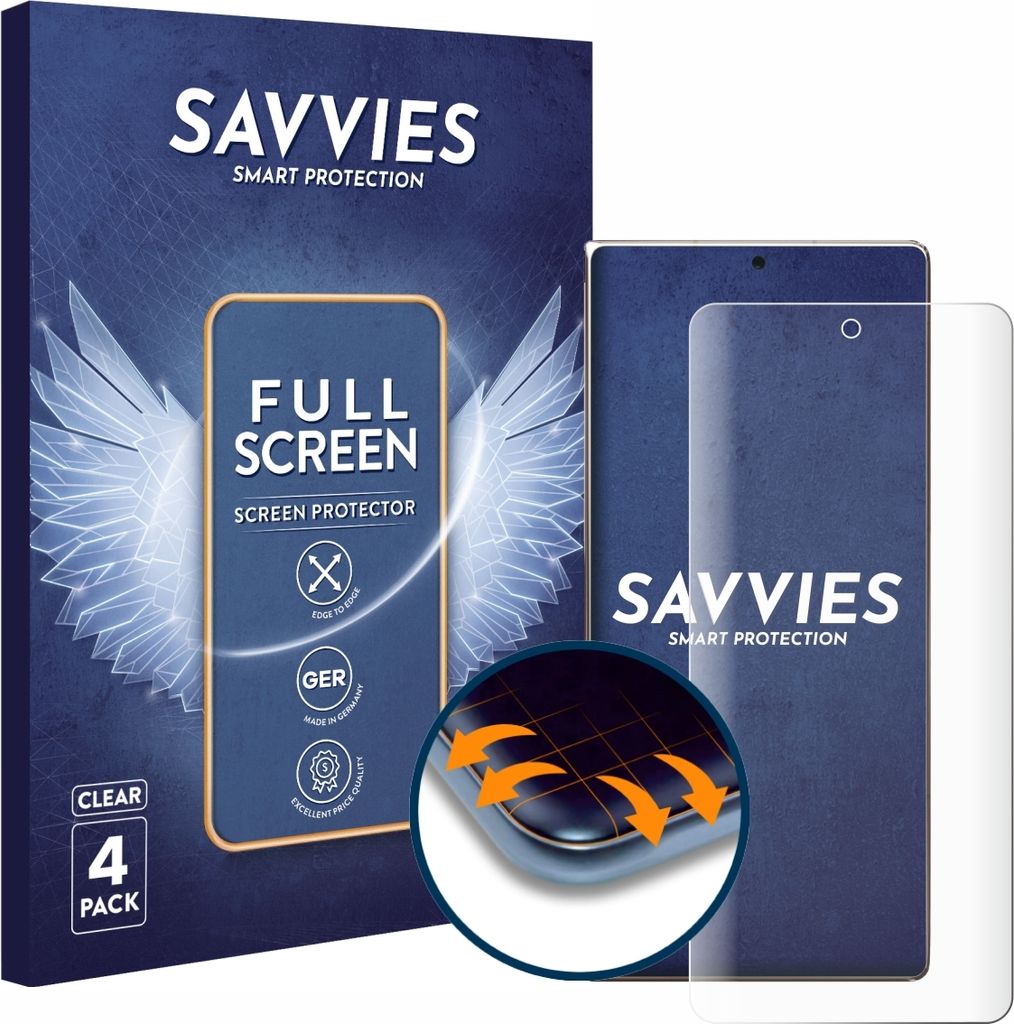 4x Savvies Fullscreen Schutzfolie für Huawei Mate X6 Produktbild 