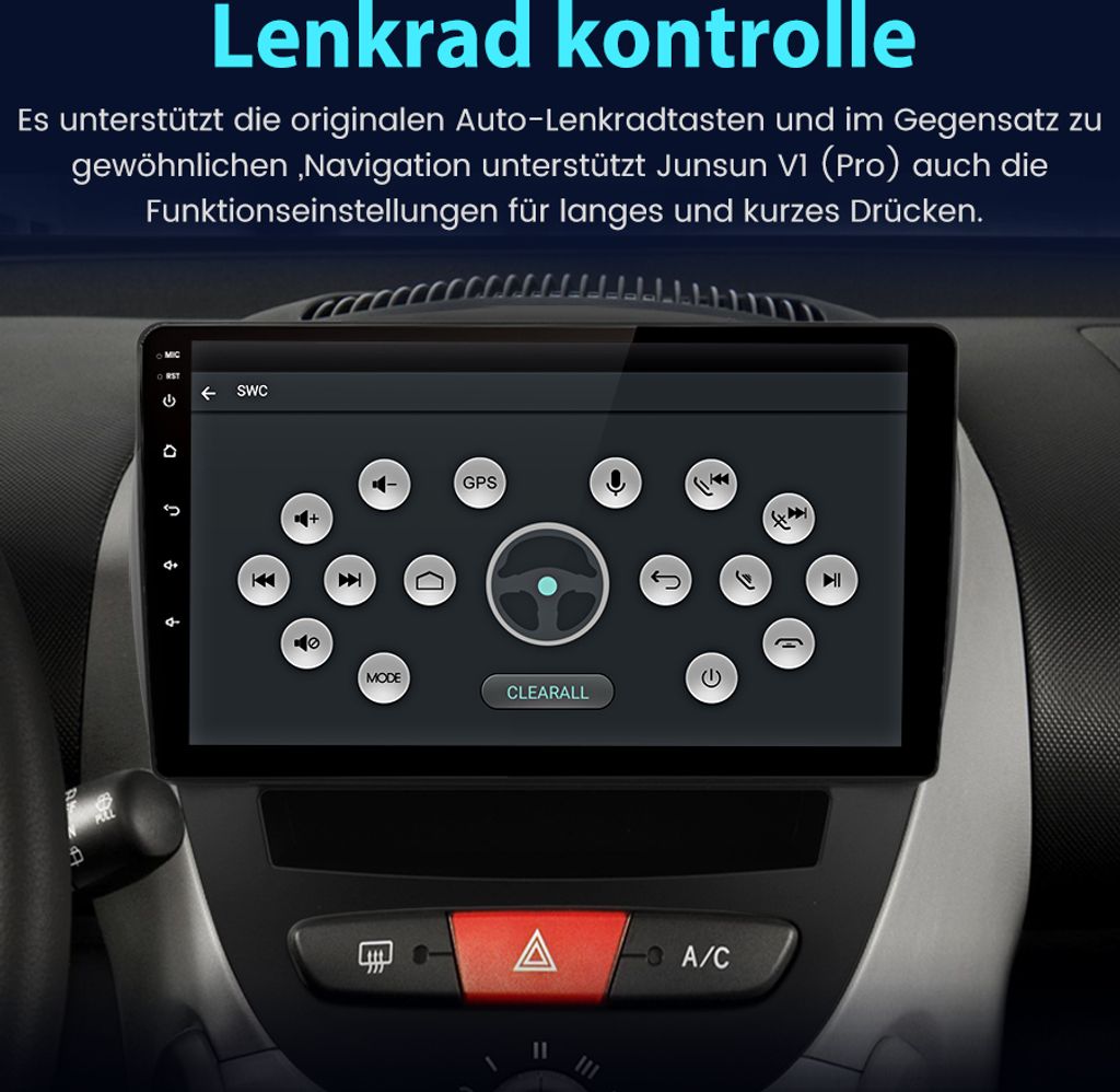 10" Android 12 Autorádio Carplay GPS Navi WiFi BT DAB+ SWC Obrázok produktu 5