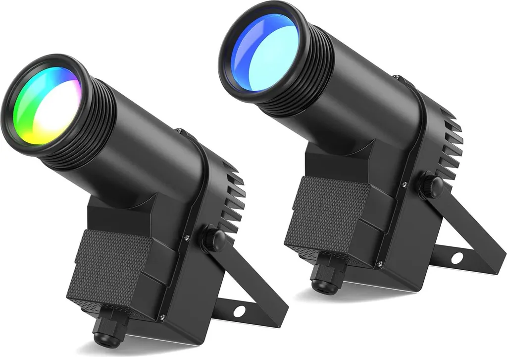 Luci da Palco Pinspot 30W RGBW Set da 2 - Crea Atmosfere Uniche DMX