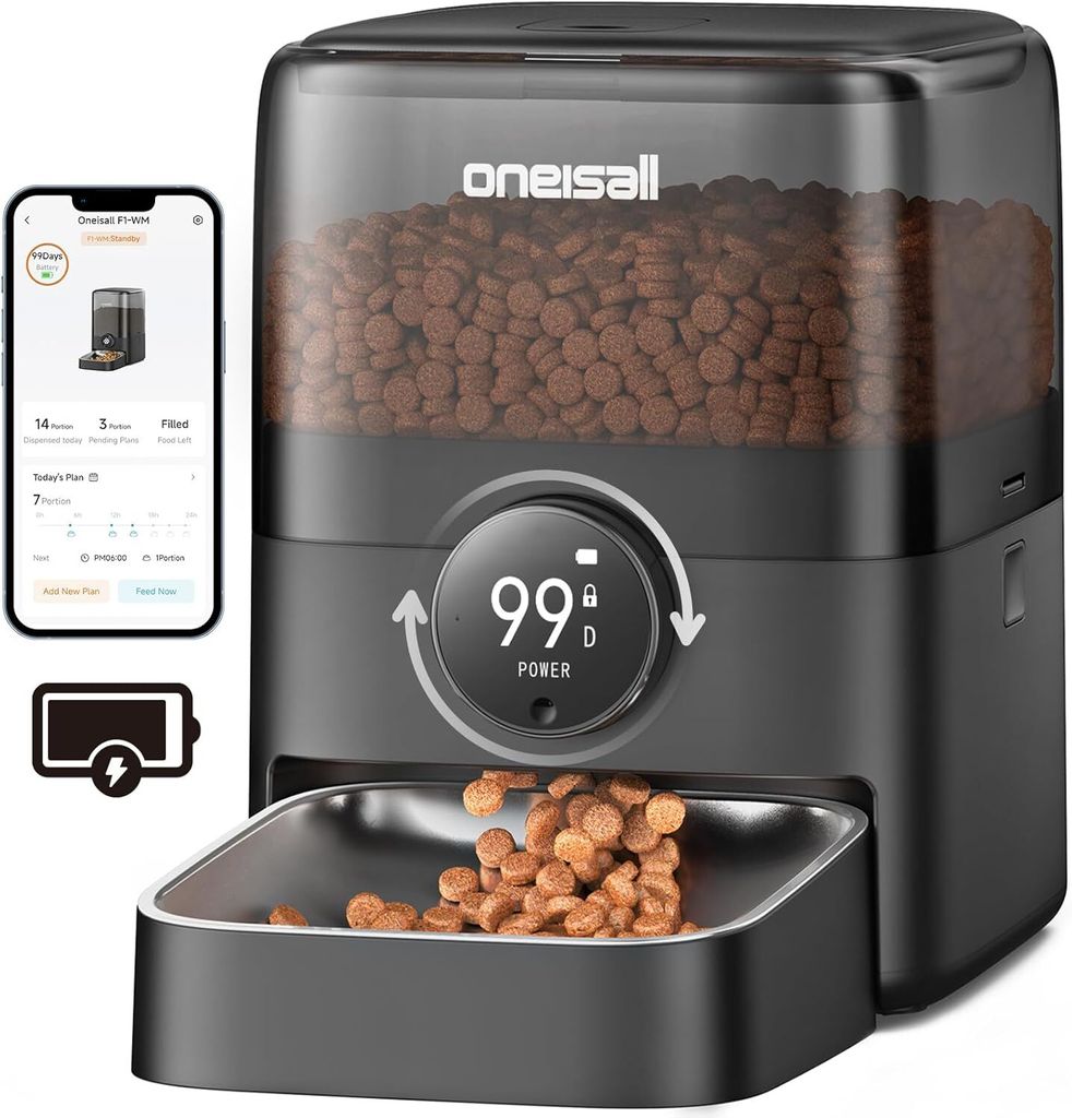 Katzen-Futterautomat Oneisall Kabellos mit APP-Steuerung, Produktbild 