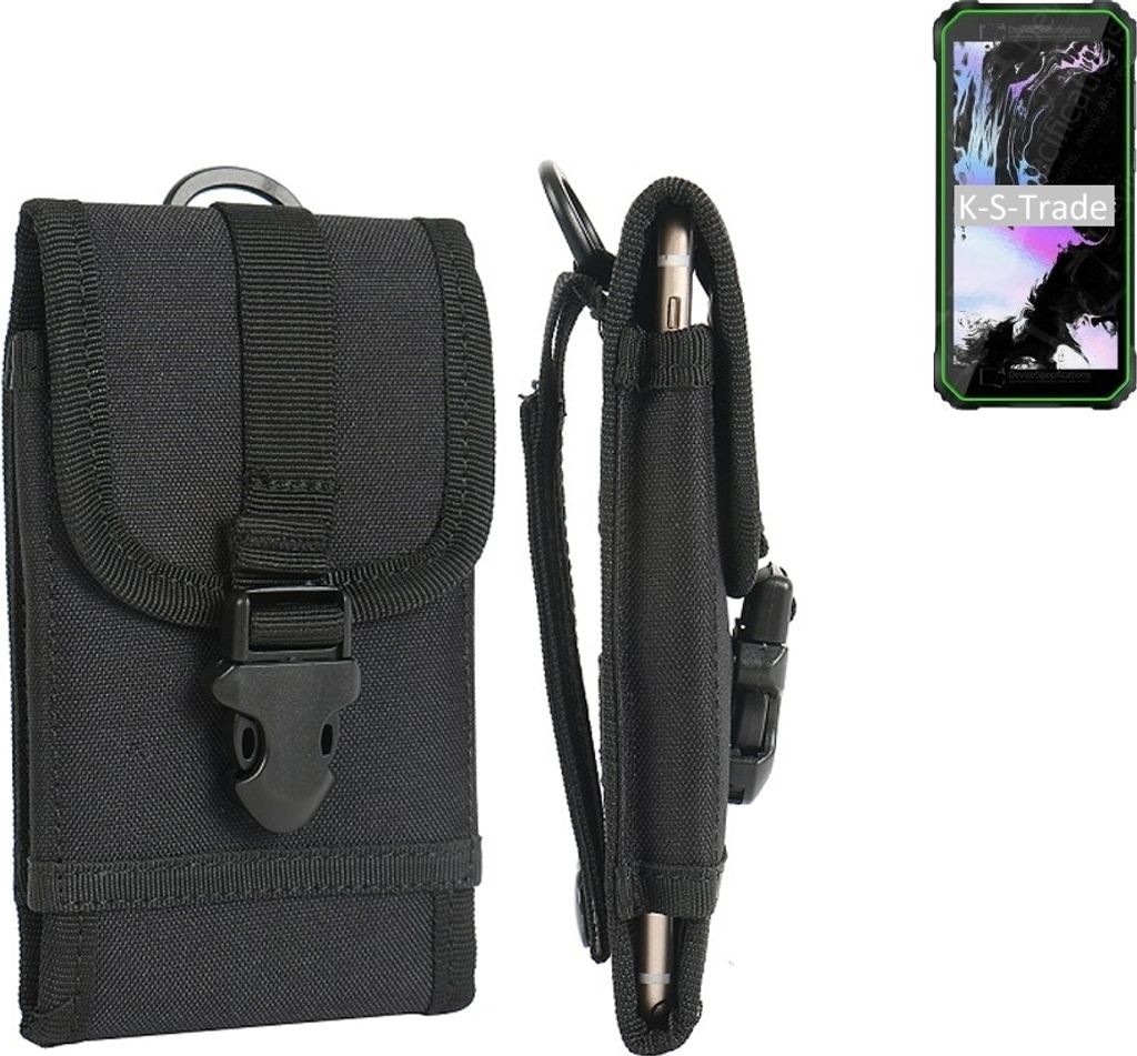 K-S-Trade Holster Handy Hülle kompatibel mit Blackview Oscal S60 Pro Night Vision Holster Handytasche Gürtel Tasche Schutz Hülle Robust Outdoor