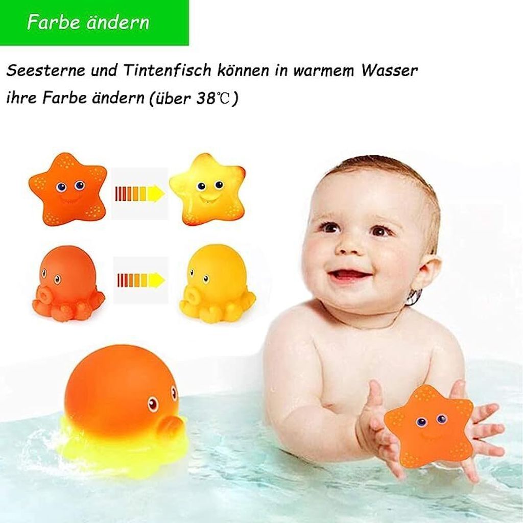 7 Stück Baby Badespielzeug mit Fischernetz Set, Produktbild 8