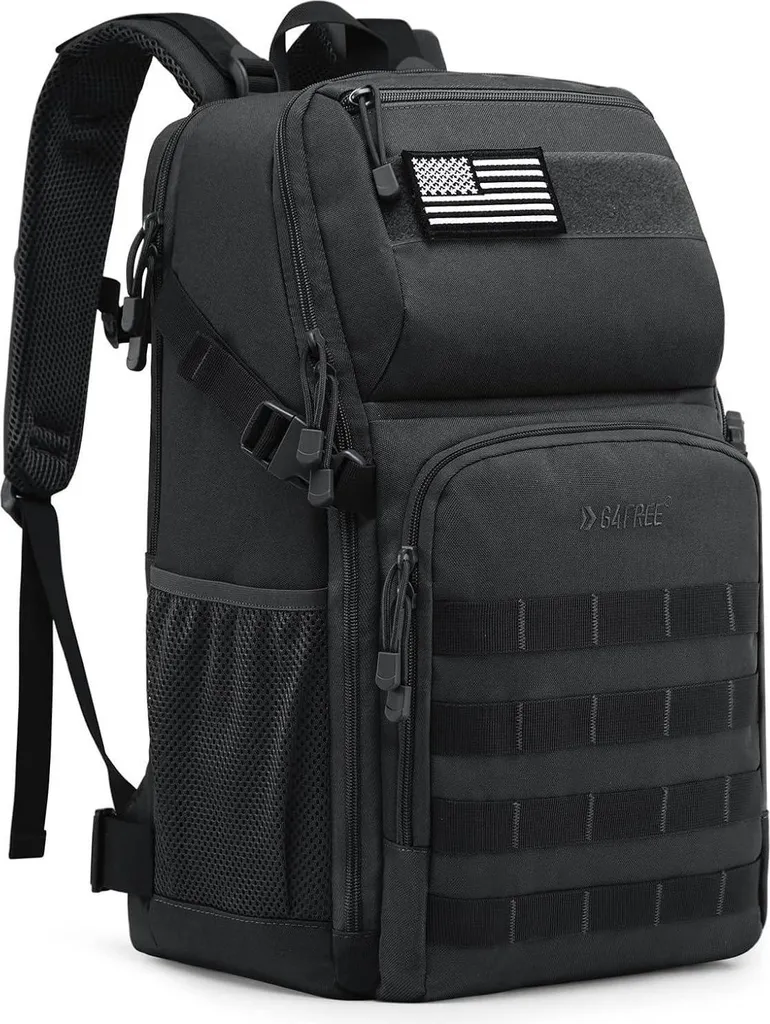 Sac à dos militaire 35L Noir-1 robuste : fini le manque d'espace