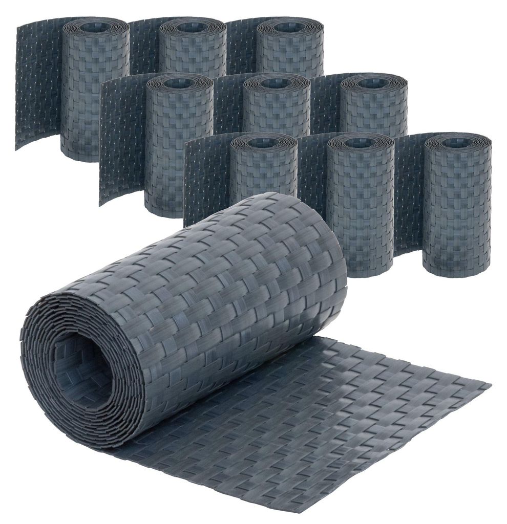 Jardinion 10x Sichtschutzstreifen 250x19cm Polyrattan, Produktbild 