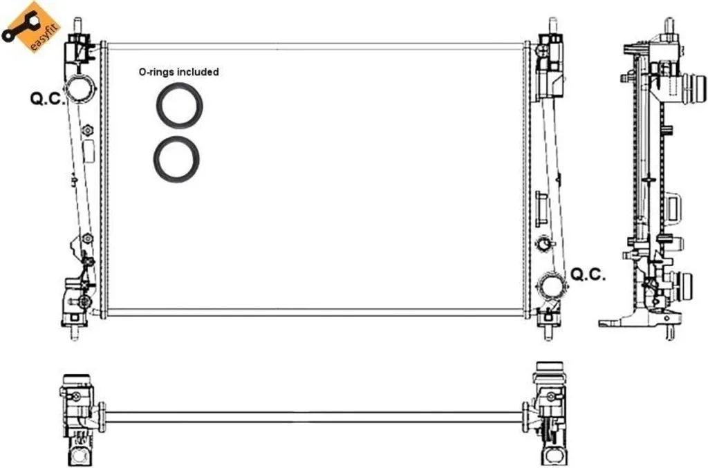 Évitez la surchauffe : Radiateur NRF 53017 pour Fiat Punto et Alfa Mito 955