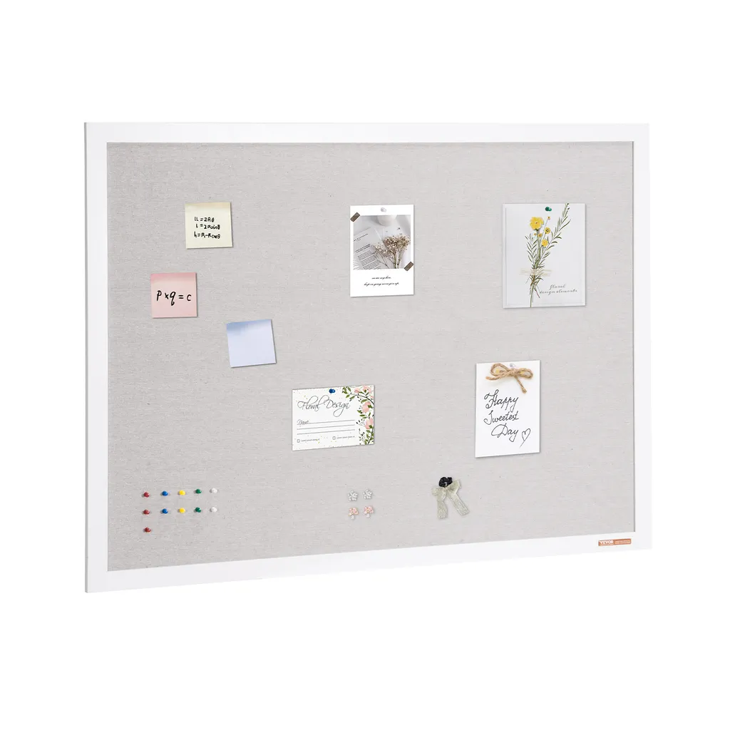 Organisez votre Espace avec ce Grand Tableau d'Affichage en Lin 120x90cm