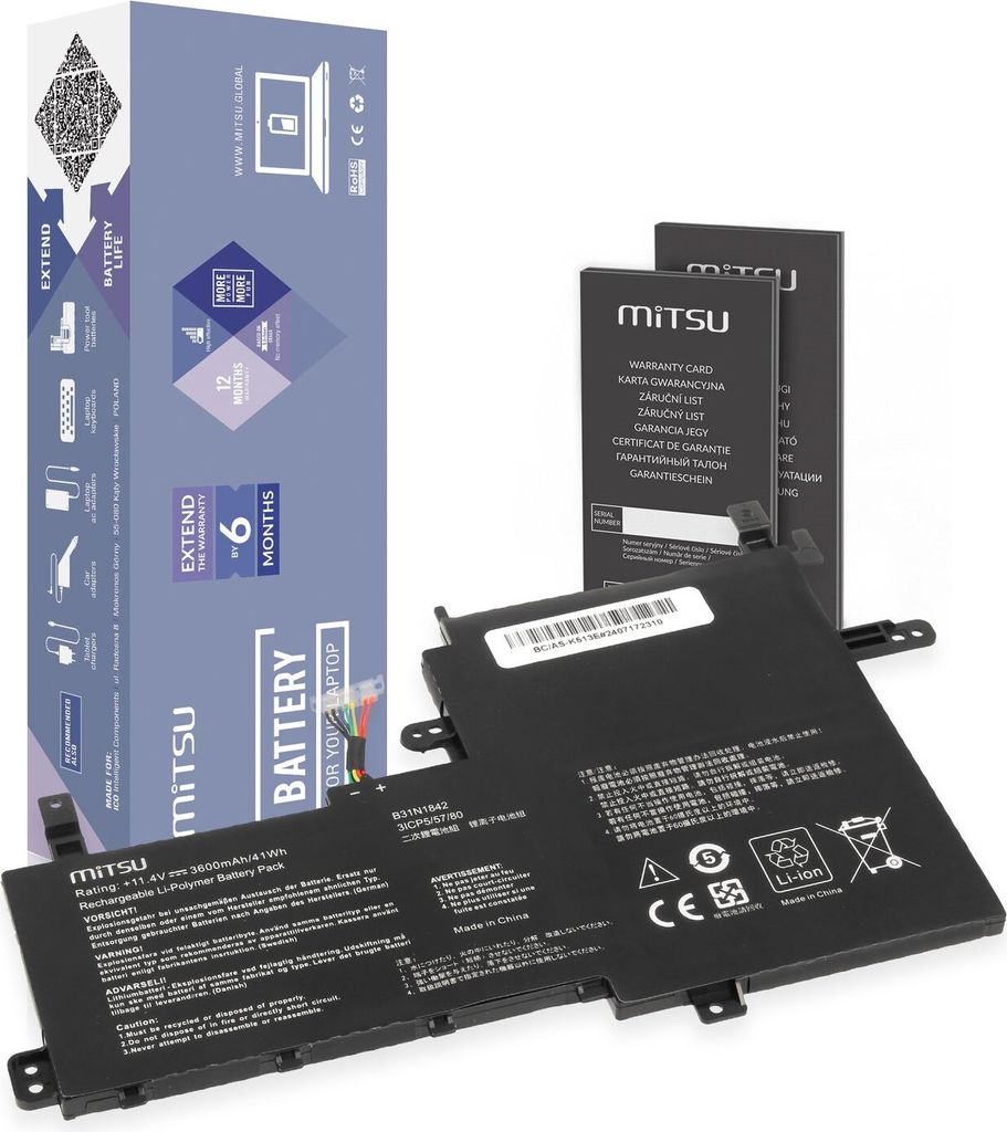 B31N1842 Akku für Asus Vivobook K513E M513I S513E V531FA X531F