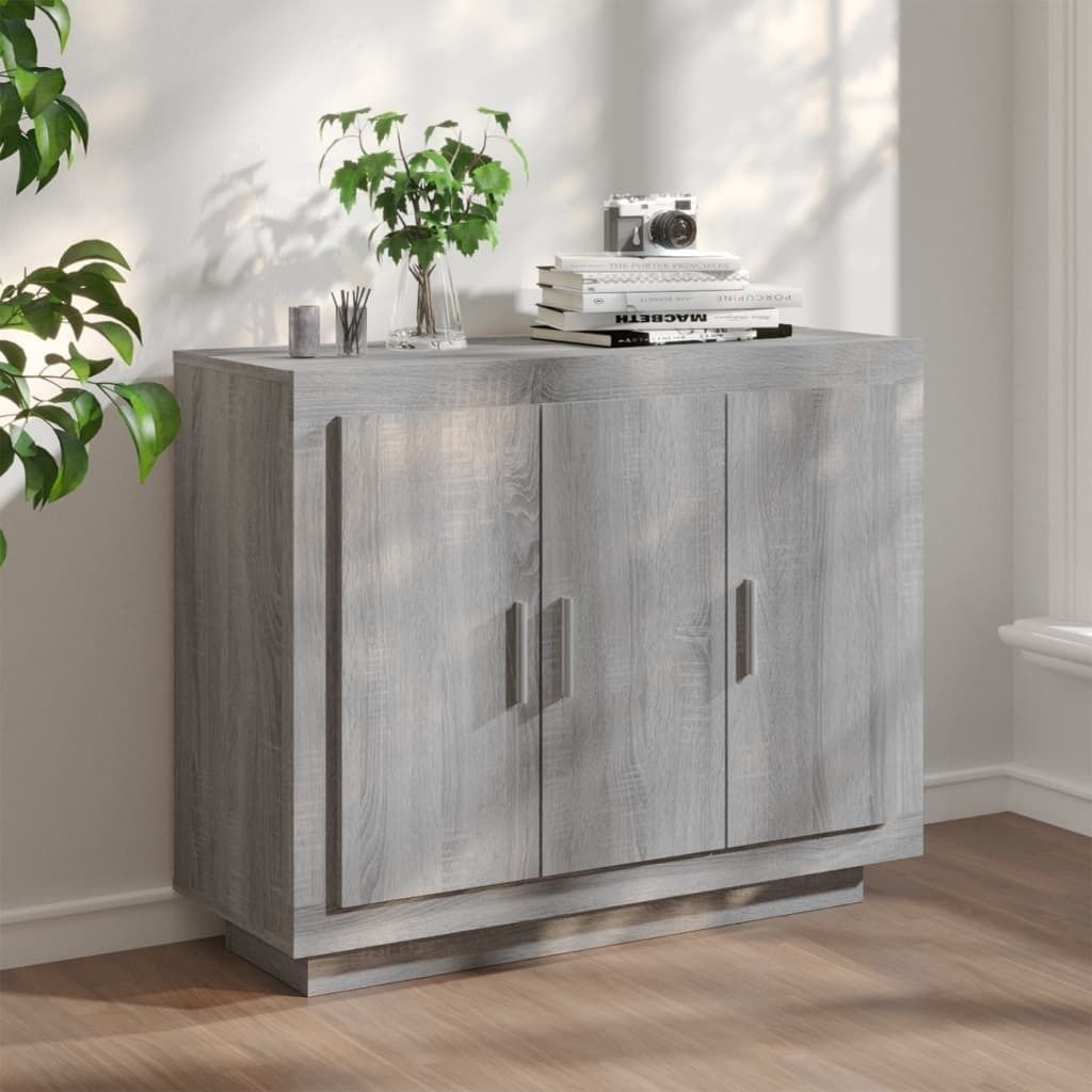 vidaXL Sideboard Grau Sonoma 92x35x75 cm Holzwerkstoff