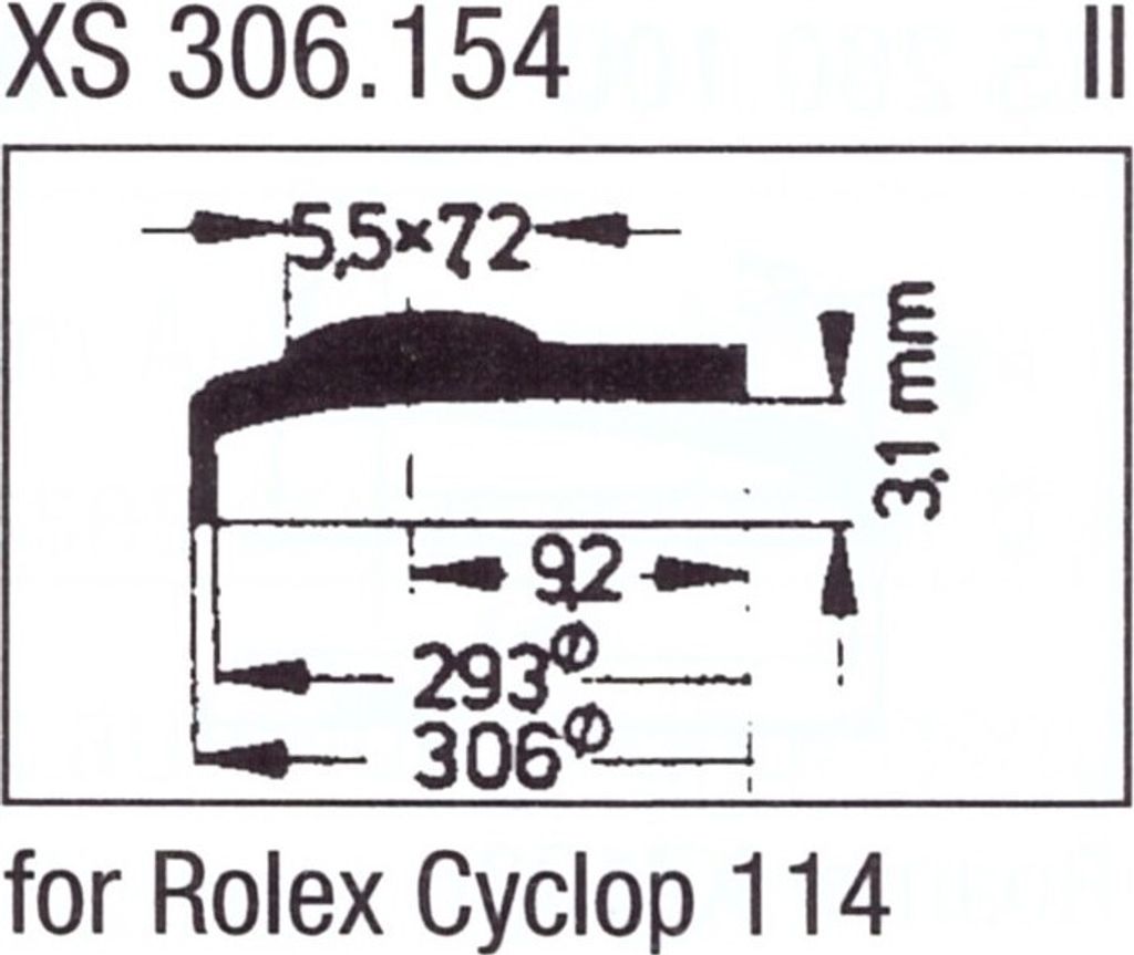 ULTRA D Glas XS 306.154 Stülpglas mit Lupe Kunststoff