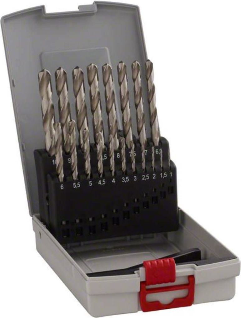Bosch Metallbohrer-Set HSS-G mit Box 19 tlg. 1,0-10,0 mm Produktbild 