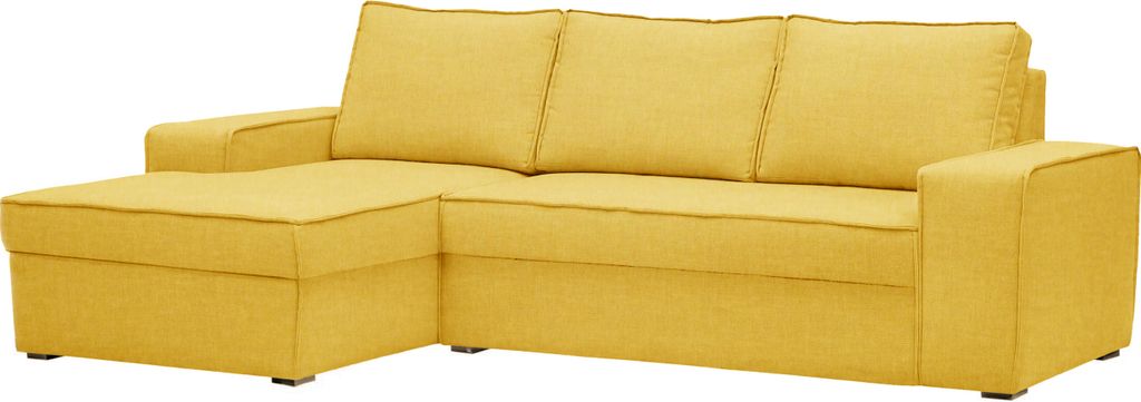 Tulpaner Ausziehbares Ecksofa 268 x 162 cm mit Schlaffunktion, mit Bettkasten Stauraum, Moderne Couch fürs Wohnzimmer, Ausrichtung links