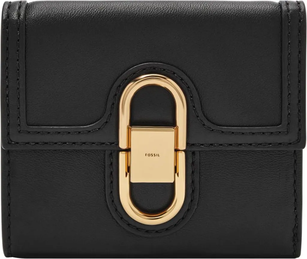 Fossil Avondale Wallet en cuir noir - Grand porte-monnaie élégant
