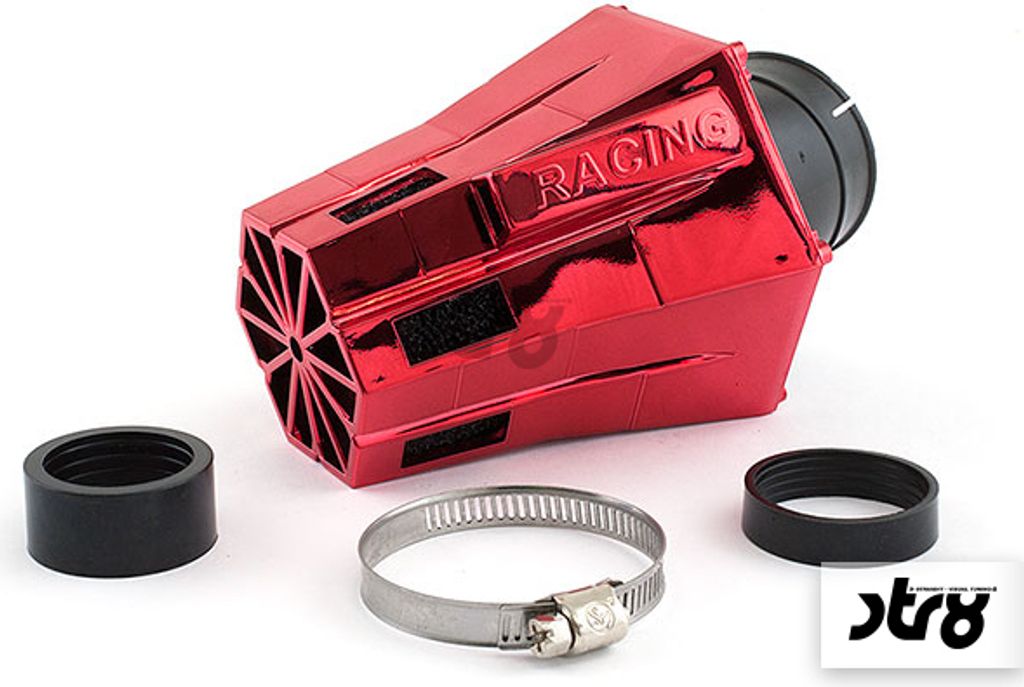 Luftfilter STR8 Evo 28-35mm gebogen rot / schwarzer Schaumstoff(AUSLAUF)