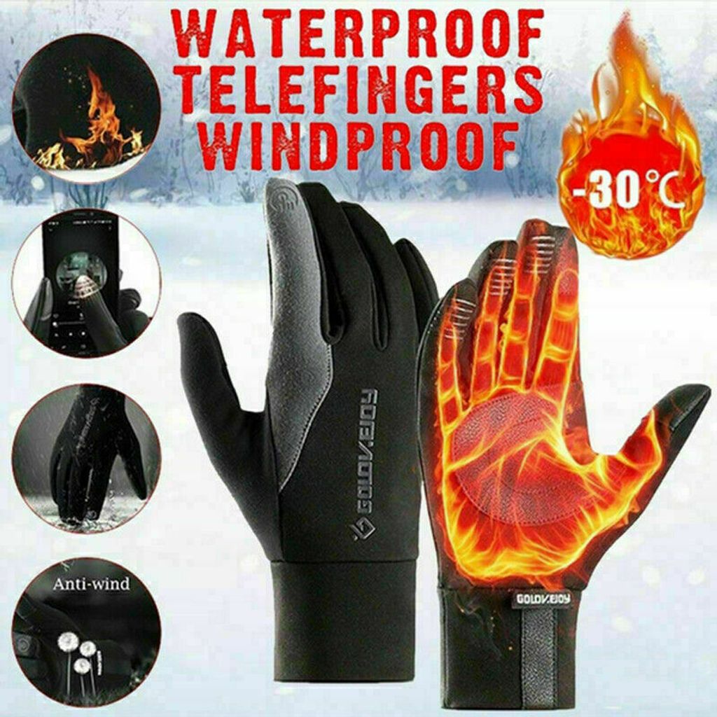 Winter Handschuhe Damen Herren Thermo Warme Touchscreen Windproof Wasserdicht