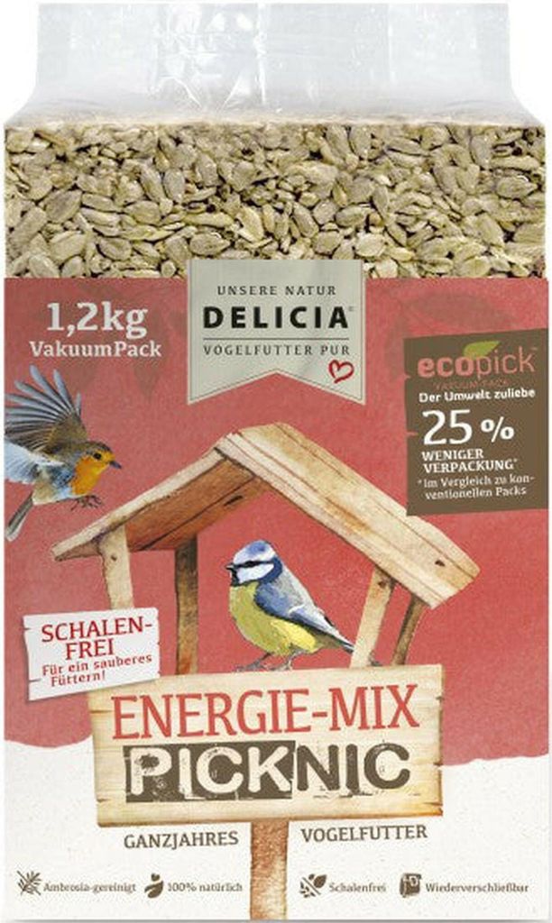 Delicia ganzjähriges Vogelfutter Energie Futter-Mix ( 1kg)