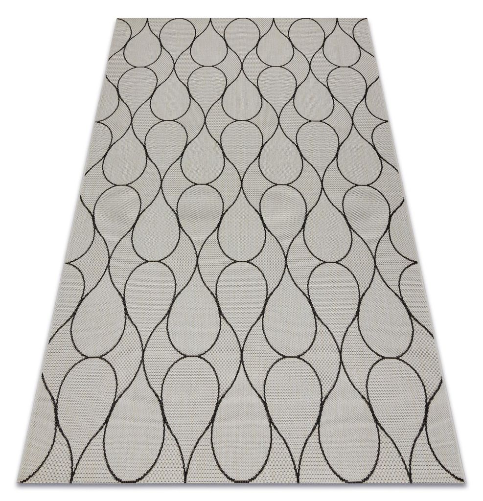 Tapis SIZAL FLAT 49379960 Gotas crème / noir beige 120x170 Image du produit 