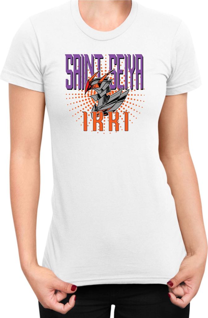 Damen T-Shirt Japan Anime Manga Saint Anime Seiya Ikki Ikki, Lady L / Weiß