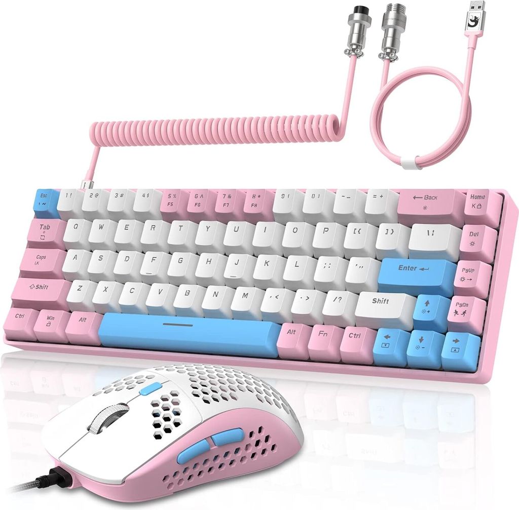 RGB Gaming Keyboard and Mouse Set plus Coiled USB-C Cable, Produktbild 