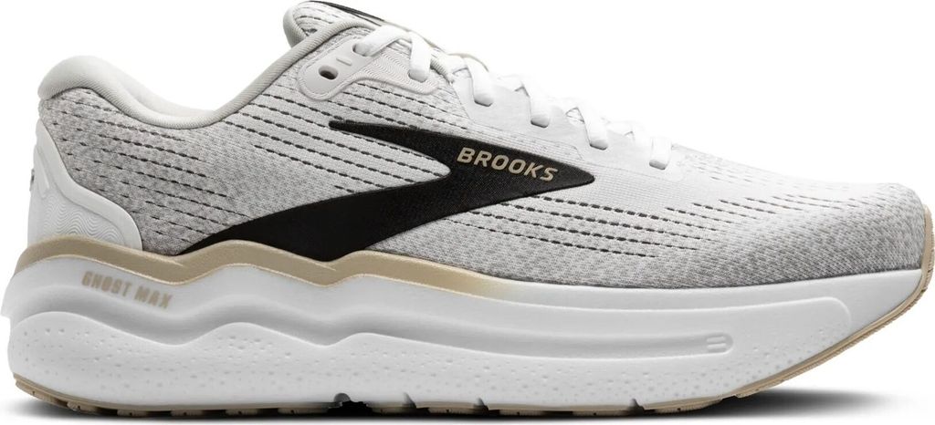 Brooks Ghost Max 2 - bright white/double cream/pink, Größe:11