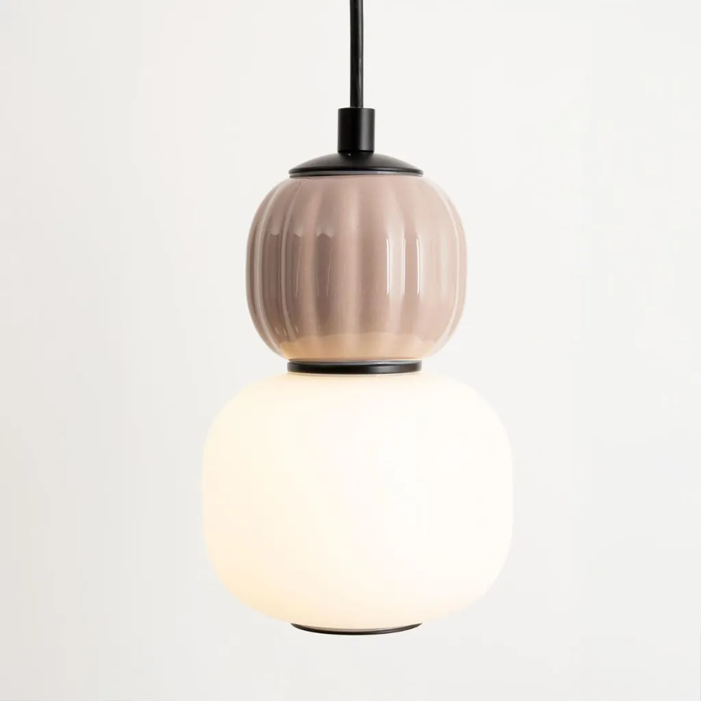 Suspension longue moderne noir blanc 149 cm pour table à manger