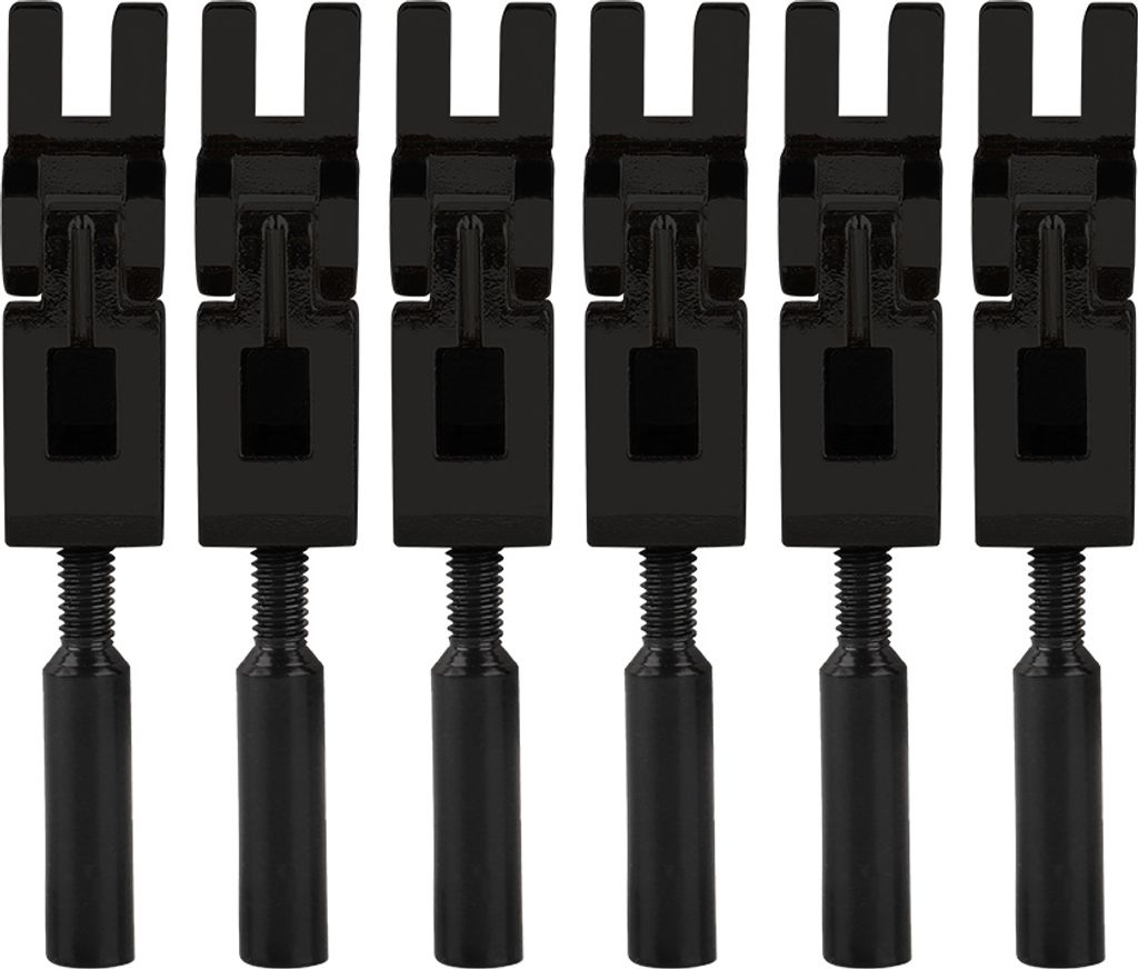 6Pcs Roller Bridge Tremolo Sättel mit Schraubenschlüssel für E-Gitarre (Schwarz)