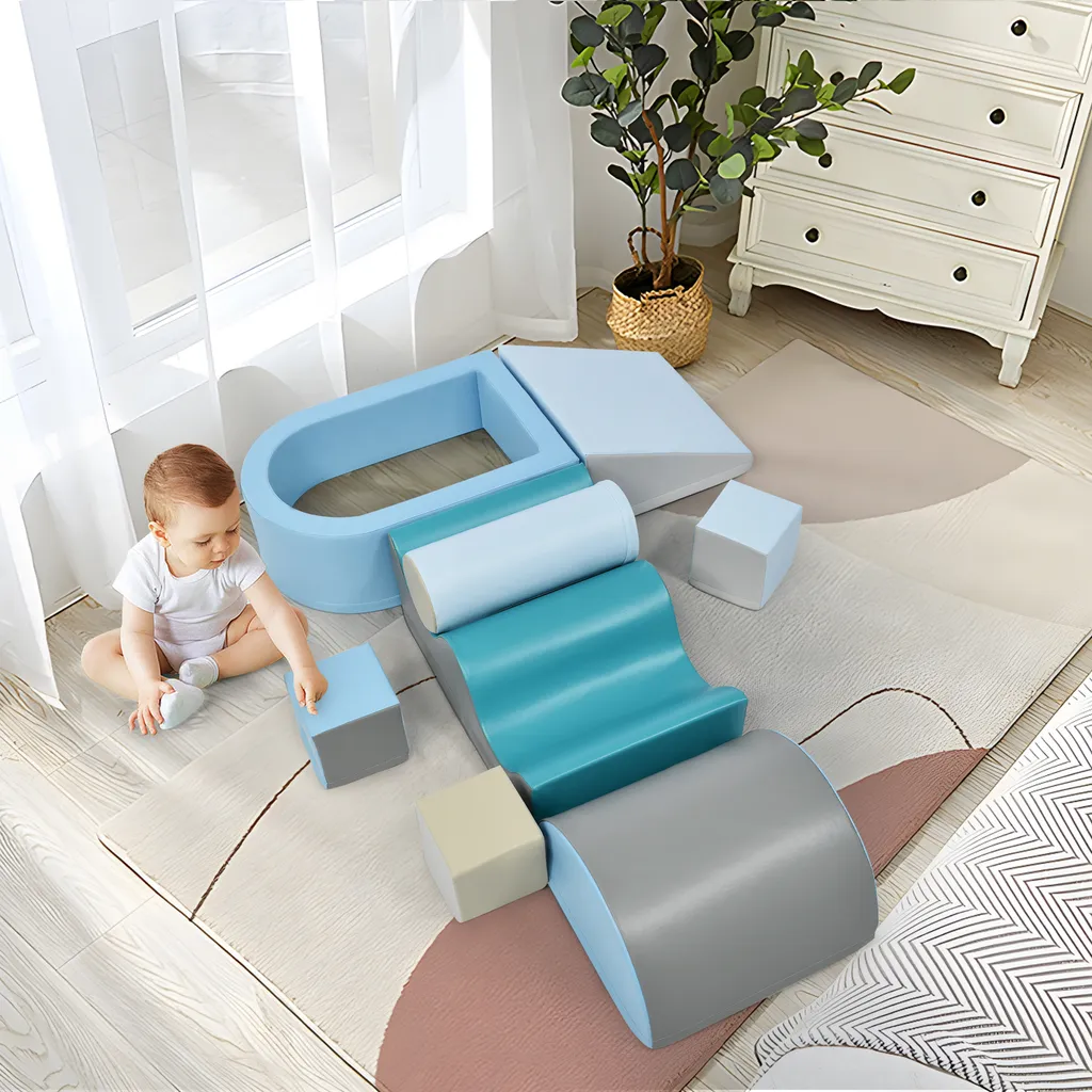 Module de Motricité Bébé en Mousse avec Toboggan et Escalier Modulable - 3