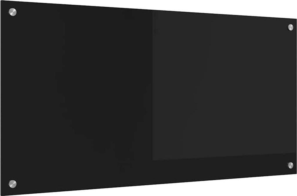 Küchenrückwand Schwarz 100 x 50 cm Gehärtetes Glas