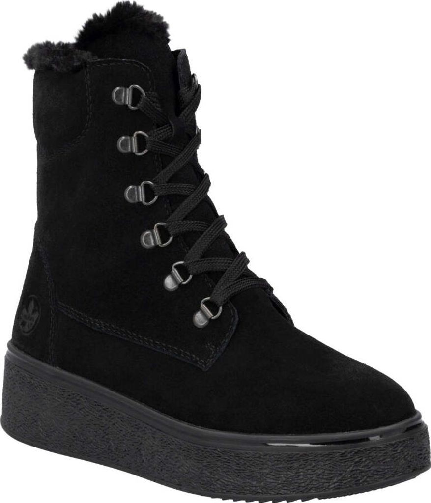 Rieker Schnürstiefel Schwarz in Gr. 37