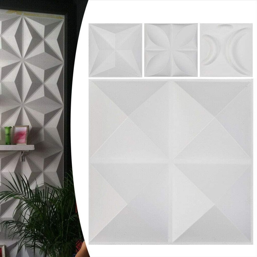 12 * Panel ścienny 3D Biała tapeta PCVReplika acja ścienna Zdjęcie produktu 6