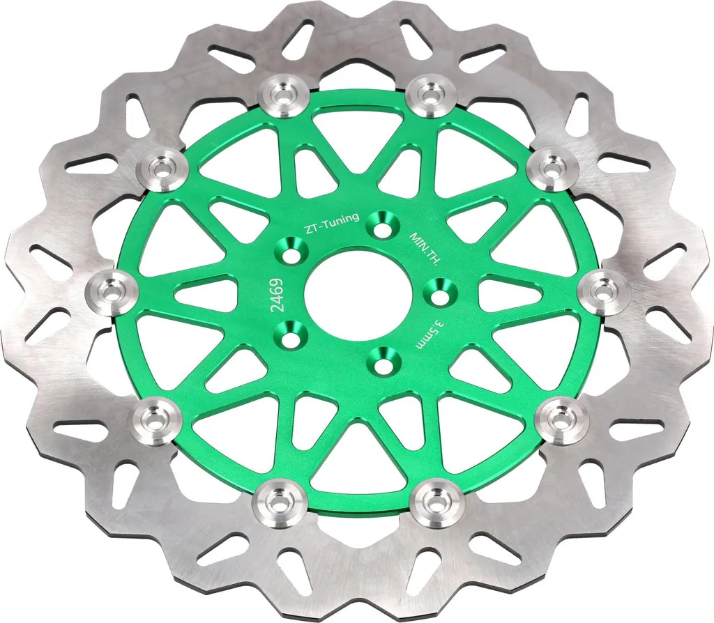 Disque de frein 260mm flottant vert, système de freinage Simson S51 S70