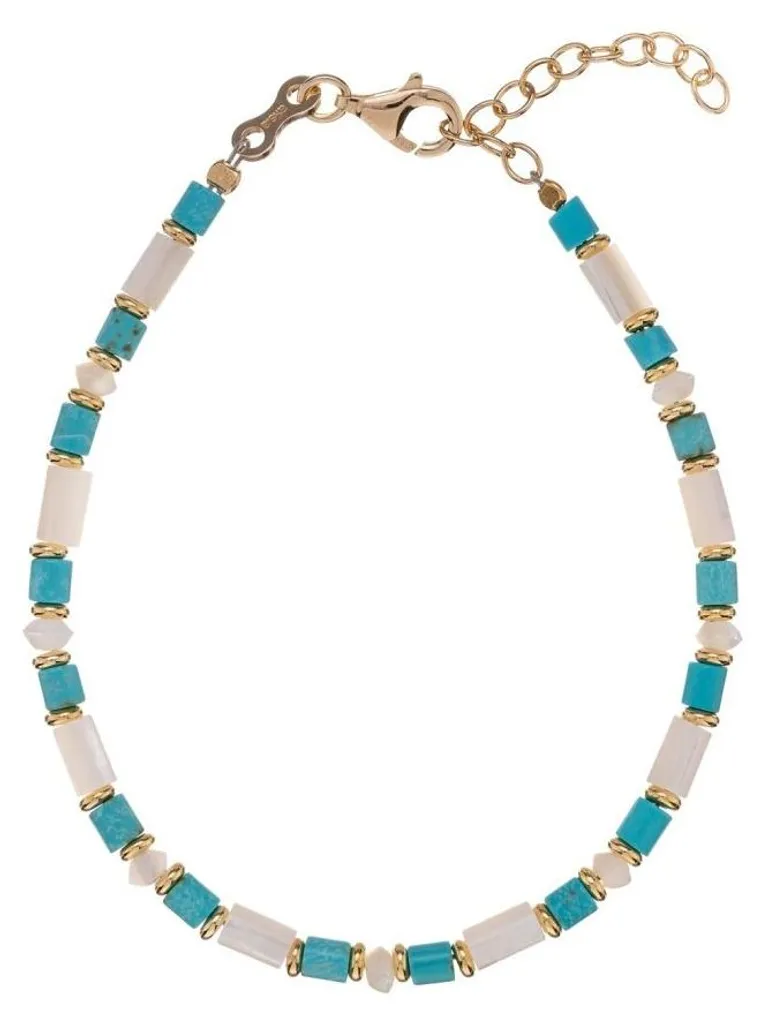 Bracelet hypoallergénique en plaqué or nacre anti-ternissement