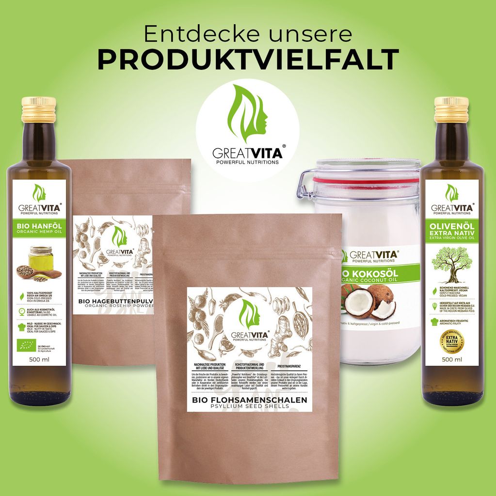 GreatVita Flohsamenschalen 2x 500g (1000g) | 99% rein, aus Produktbild 8